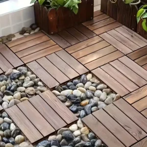 Premium Wooden Floor Tiles 10pcs Self-Locking