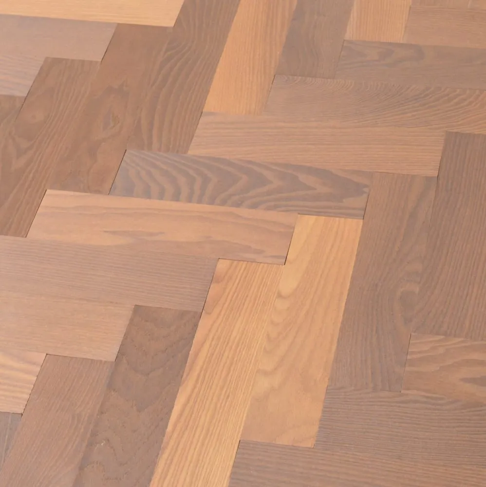 Solid Ash Parquet Wood Flooring Unfinished