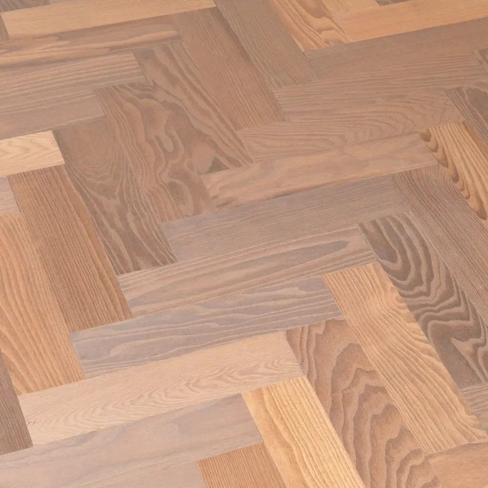 Solid Ash Parquet Wood Flooring Unfinished