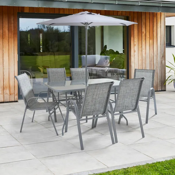 8 Piece Metal Garden Dining Set - Image 2