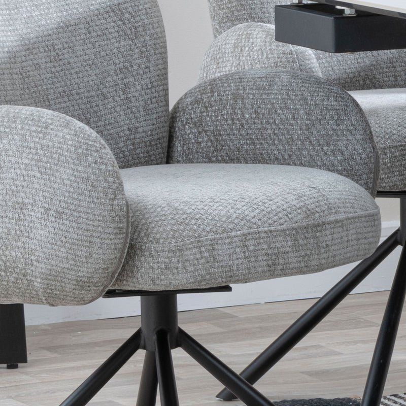Altavista Dining Armchair - Dark Grey Fabric - Image 3
