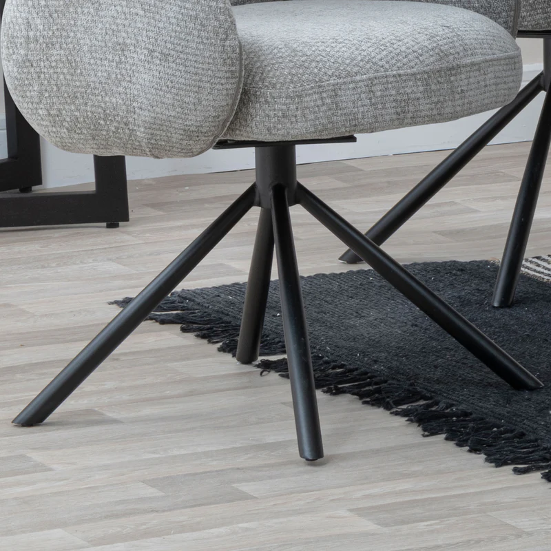 Altavista Dining Armchair - Dark Grey Fabric - Image 4