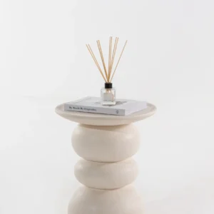 Ambre Off White Concrete Side table