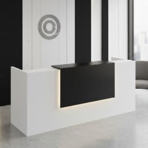 Elite Black and White Reception Desk