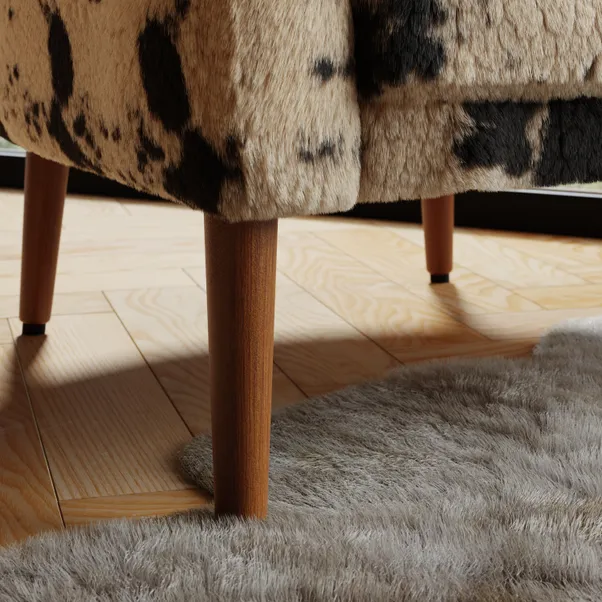 Kaspar Faux Cow Fur Tub Chair - Image 4