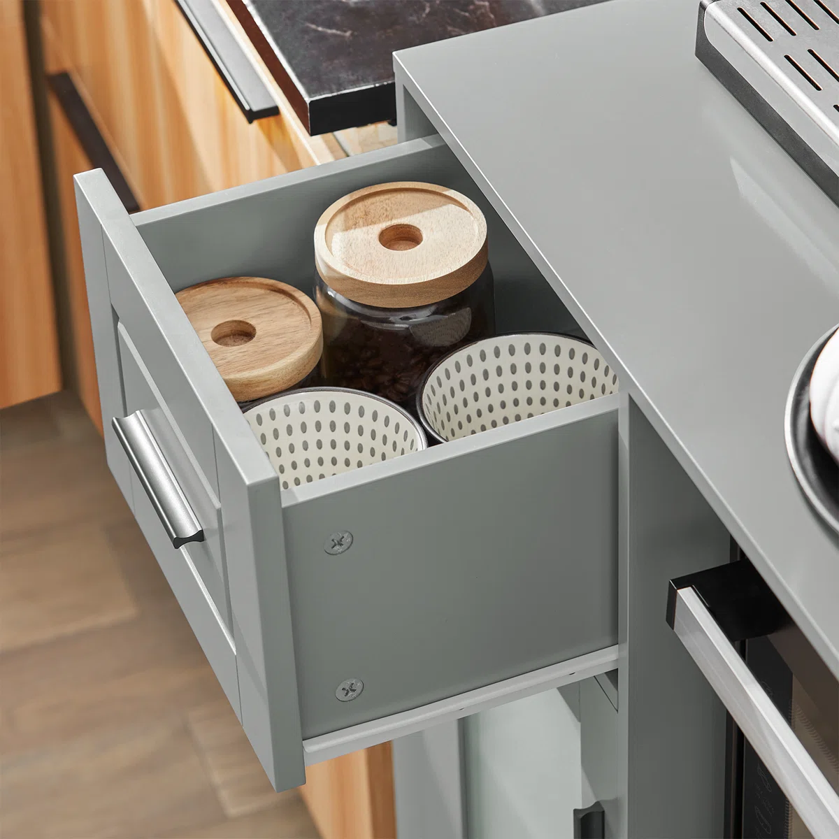 Kelon 89cm Kitchen Pantry - Image 3