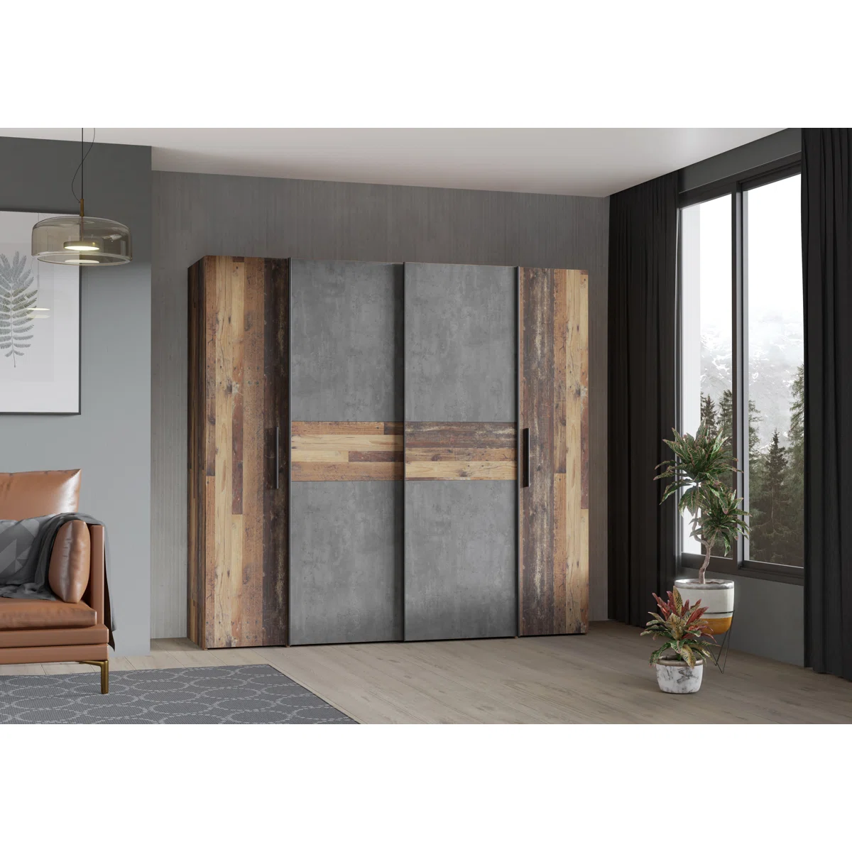 Koran 4 Door Manufactured Wood Wardrobe - Image 2